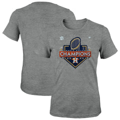 Houston Astros Fanatics Women's 2022 World Series Champions Locker Room T-Shirt - Heather Charcoal T-shirts