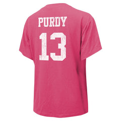 Brock Purdy San Francisco 49ers Majestic Threads Women's Name & Number T-Shirt Pink