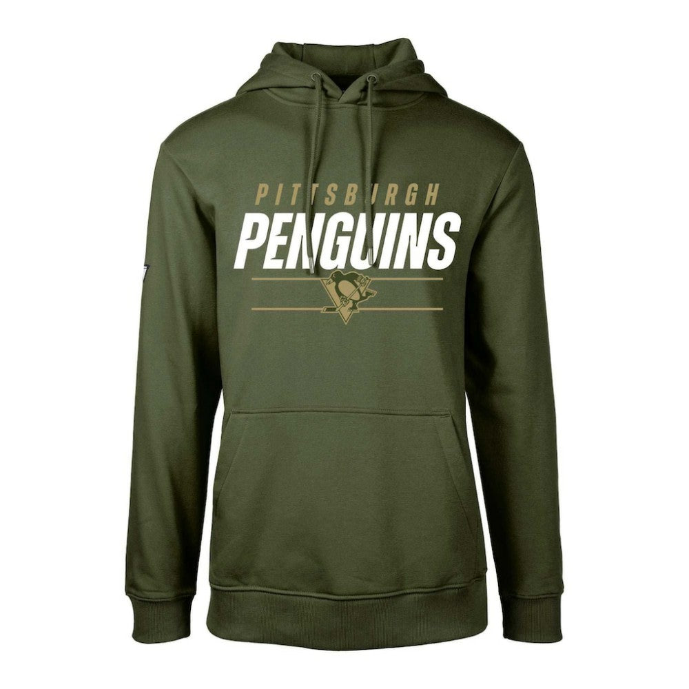 NHL Pittsburgh Penguins Levelwear Youth Podium Fleece Pullover Hoodie - Olive