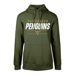 NHL Pittsburgh Penguins Levelwear Youth Podium Fleece Pullover Hoodie - Olive