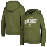 NHL Vegas Golden Knights Levelwear Youth Podium Fleece Pullover Hoodie - Olive