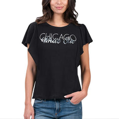 Chicago White Sox G-III 4Her by Carl Banks Women's Crowd Wave T-Shirt - Black T-shirts
