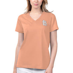 St. Louis Cardinals Margaritaville Women's Game Time V-Neck T-Shirt - Coral T-shirts
