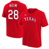 Jonah Heim Texas Rangers Nike Youth Name & Number T-Shirt - Red T-shirts