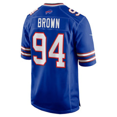 NFL Andrew Brown Buffalo Bills Game Jersey - Royal