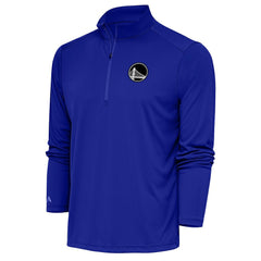 Golden State Warriors Antigua Metallic Logo Tribute Quarter-Zip Top Royal