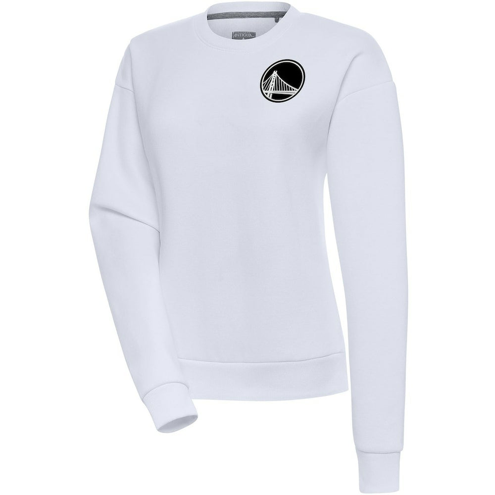 Golden State Warriors Antigua Women's Brushed Metallic Victory Pullover Sweatshirt - White