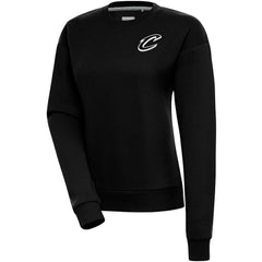 Cleveland Cavaliers Antigua Women's Brushed Metallic Victory Pullover Sweatshirt - Black