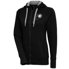 Indiana Pacers Antigua Women's Brushed Metallic Victory Full-Zip Hoodie - Black