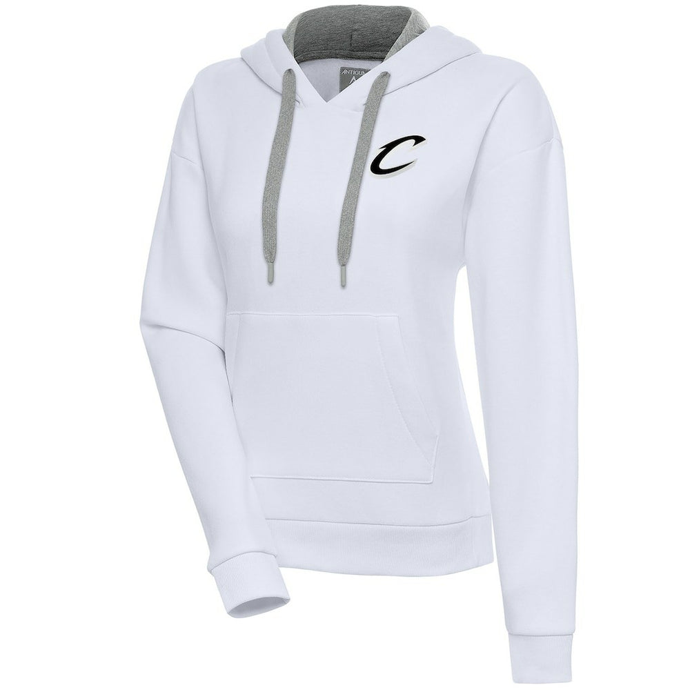 Cleveland Cavaliers Antigua Women's Brushed Metallic Victory Pullover Hoodie - White