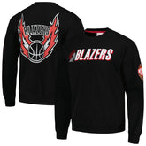 Portland Trail Blazers Hardwood Classics There and Back Pullover Sweatshirt Black