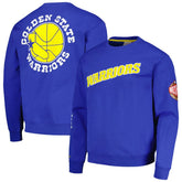 Golden State Warriors Hardwood Classics There and Back Pullover Sweatshirt Royal
