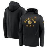 NHL Boston Bruins Fanatics Centennial Lockup Authentic Pro Pullover Hoodie - Black