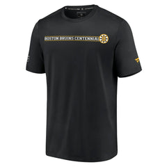 NHL Boston Bruins Fanatics Authentic Pro Centennial Banner T-Shirt - Black