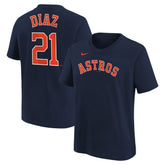 Yainer Diaz Houston Astros Nike Youth Name & Number T-Shirt - Navy T-shirts