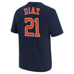 Yainer Diaz Houston Astros Nike Youth Name & Number T-Shirt - Navy T-shirts