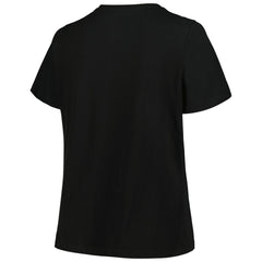 Washington Wizards Profile Women's Plus Size Arch Over Logo V-Neck T-Shirt Black