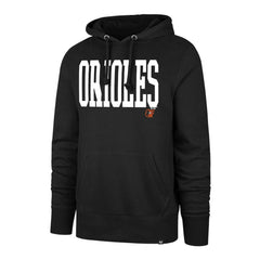 Baltimore Orioles '47 Dime Headline Pullover Hoodie - Black Hoodies