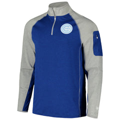 Chicago Cubs New Era Father's Day Raglan Quarter-Zip Top - Royal Tops