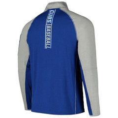 Chicago Cubs New Era Father's Day Raglan Quarter-Zip Top - Royal Tops