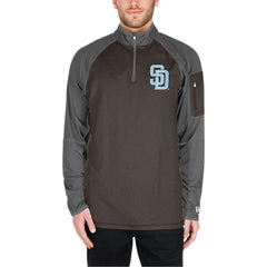 San Diego Padres New Era Father's Day Raglan Quarter-Zip Top - Brown Tops