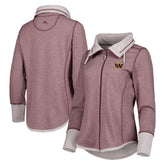 Washington Commanders Women's Sport Sun Fade Full-Zip Sweatshirt Burgundy