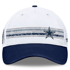Dallas Cowboys Fundamentals Flawless Stripe Trucker Adjustable Hat White/Navy