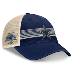 Dallas Cowboys Fundamentals Stripes Trucker Adjustable Hat Navy/Natural