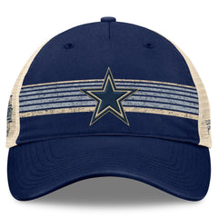 Dallas Cowboys Fundamentals Stripes Trucker Adjustable Hat Navy/Natural