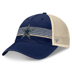 Dallas Cowboys Fundamentals Stripes Trucker Adjustable Hat Navy/Natural