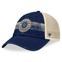 Dallas Cowboys Heritage Facemask Trucker Adjustable Hat Navy/Natural