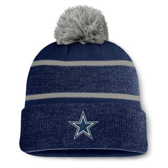 Dallas Cowboys Fundamentals Holding Cuffed Knit Hat with Pom Navy