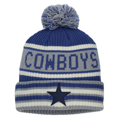 Dallas Cowboys Heritage Blindside Cuffed Knit Hat with Pom Navy