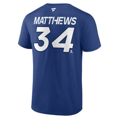 NHL Auston Matthews Toronto Maple Leafs Fanatics Authentic Pro Prime Name & Number T-Shirt - Blue
