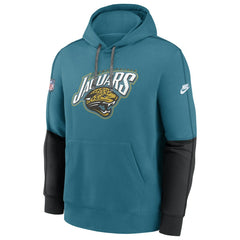 Jacksonville Jaguars Throwback Alternate Logo Team Issue Club Pullover Hoodie Teal
