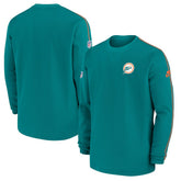 Miami Dolphins Alternate Logo Coach Long Sleeve Top Aqua