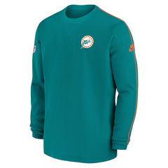 Miami Dolphins Alternate Logo Coach Long Sleeve Top Aqua