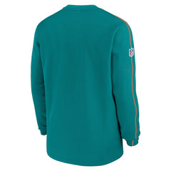 Miami Dolphins Alternate Logo Coach Long Sleeve Top Aqua