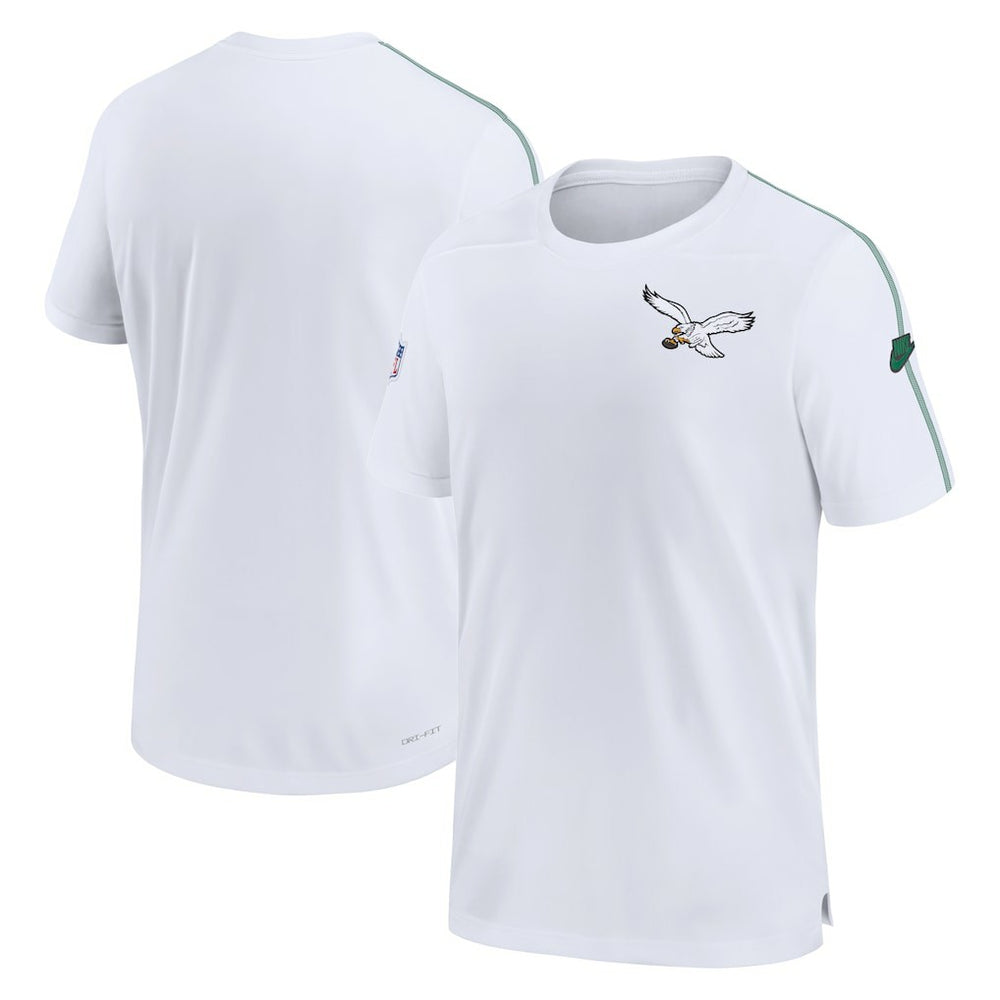 Philadelphia Eagles Sideline Alternate Logo Coach Performance Top White
