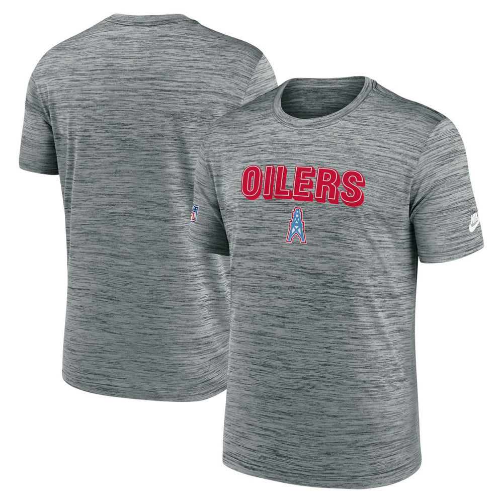 Tennessee Titans Sideline Velocity Throwback Logo Dri-FIT T-Shirt Gray