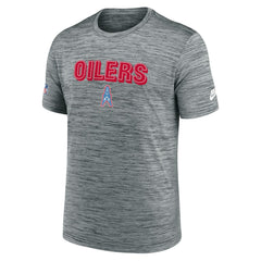 Tennessee Titans Sideline Velocity Throwback Logo Dri-FIT T-Shirt Gray