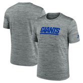 New York Giants Sideline Velocity Throwback Logo Dri-FIT T-Shirt Gray