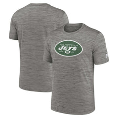 New York Jets Sideline Velocity Throwback Logo Dri-FIT T-Shirt Gray