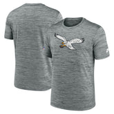 Philadelphia Eagles Sideline Velocity Throwback Logo Dri-FIT T-Shirt Gray