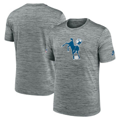 Indianapolis Colts Sideline Velocity Throwback Logo Dri-FIT T-Shirt Gray
