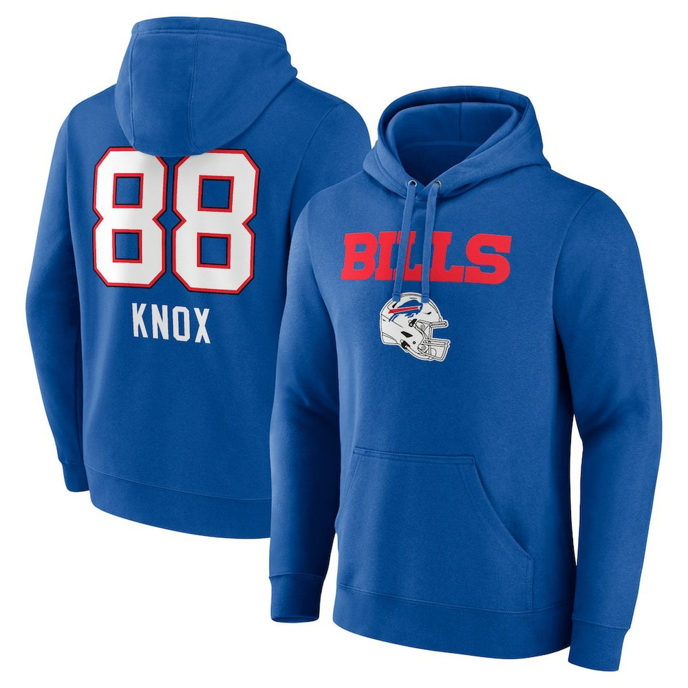 Dawson Knox Buffalo Bills Team Wordmark Player Name & Number Pullover Hoodie Royal