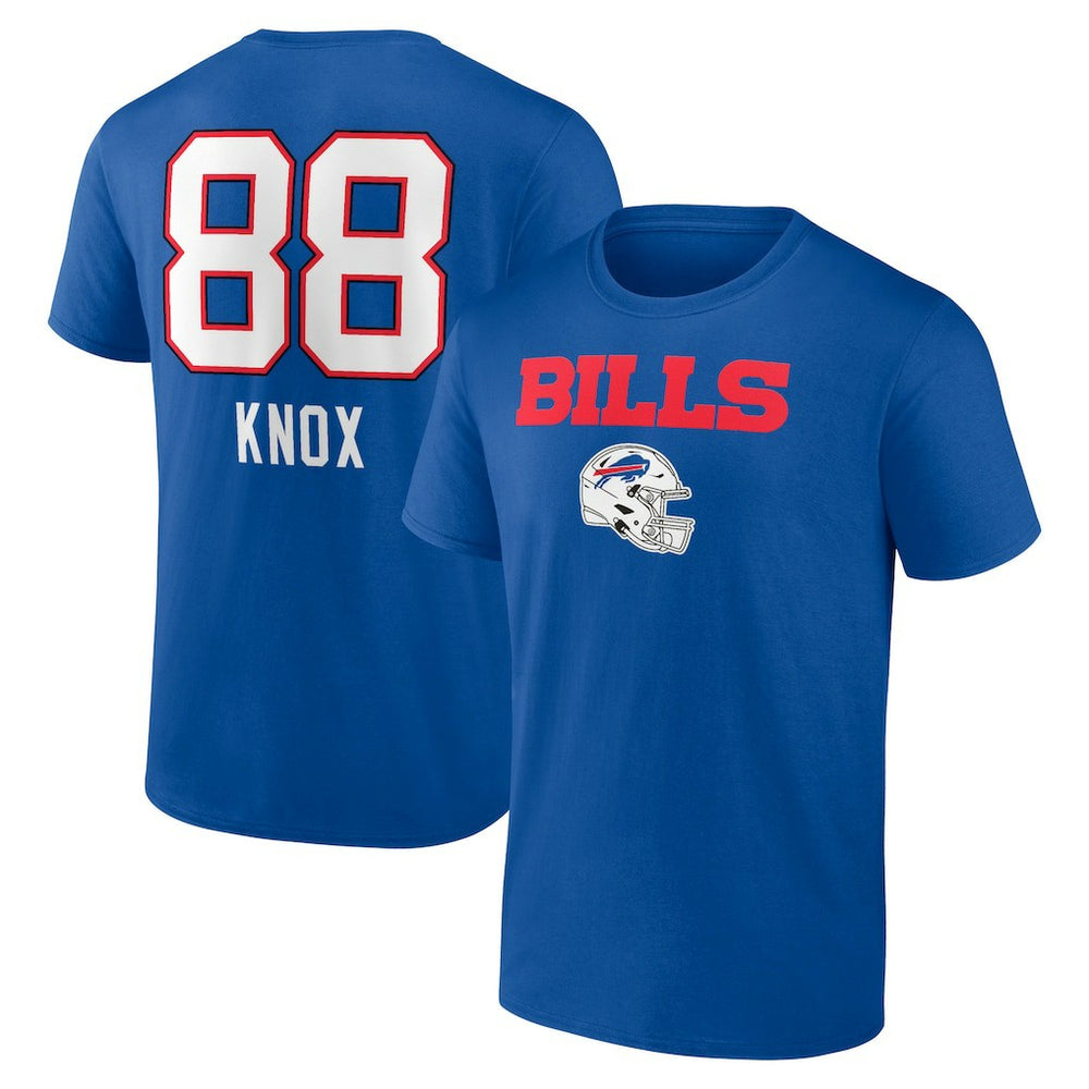 Dawson Knox Buffalo Bills Team Wordmark Player Name & Number T-Shirt Royal