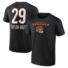 Cam Taylor-Britt Cincinnati Bengals Team Wordmark Player Name & Number T-Shirt Black