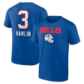 Damar Hamlin Buffalo Bills Team Wordmark Player Name & Number T-Shirt Royal