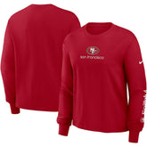 San Francisco 49ers Women's Boxy Long Sleeve T-Shirt Scarlet